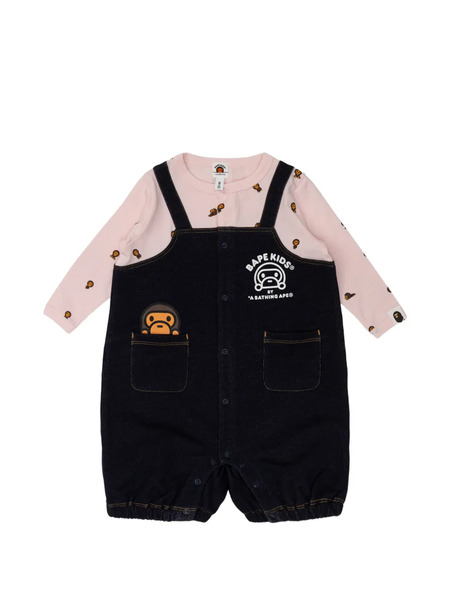  A Bathing Ape® Set De Pelele Estampado - Azul 