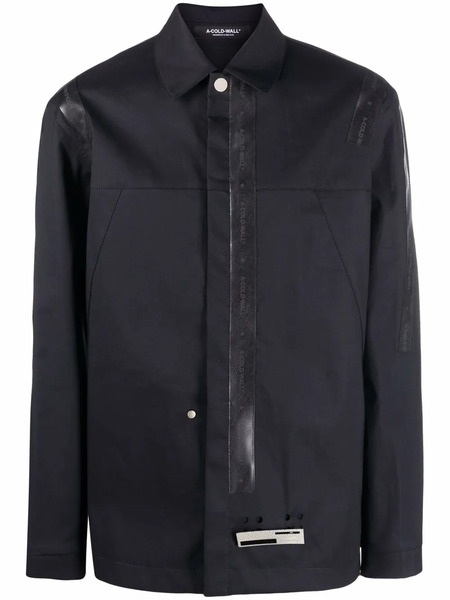  A-cold-wall* Camisa Con Ribete De Goma - Negro 