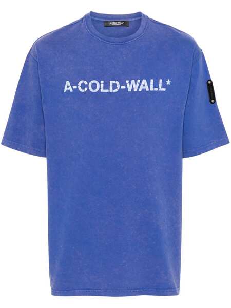  A-cold-wall* Camiseta Overdye Logo - Azul 