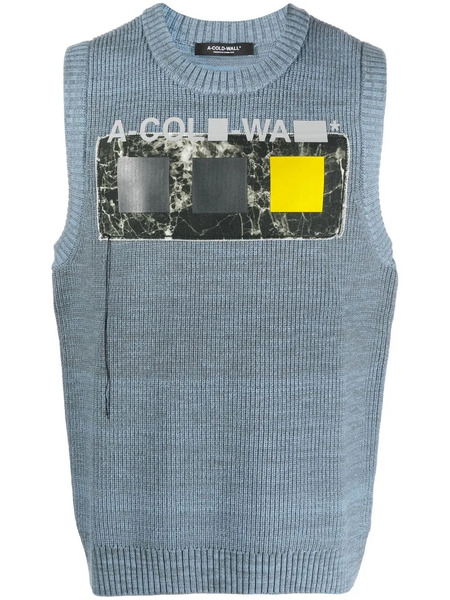  A-cold-wall* Jersey Con Detalle De Parche - Azul 
