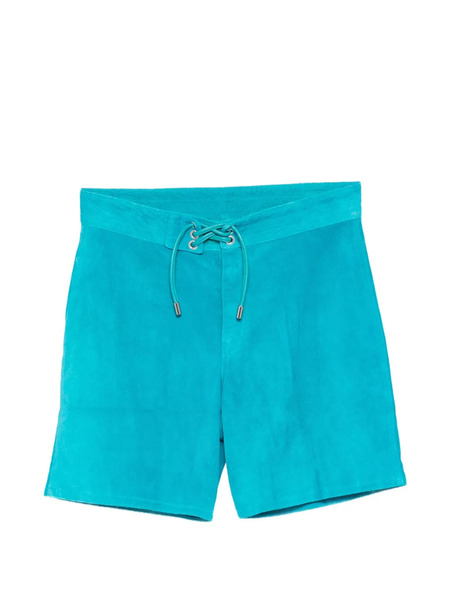  A Leather Bermudas Con Paneles - Azul 