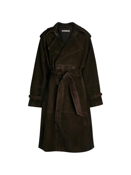  Aaron Esh Belted Double-breasted Coat - Marrón 
