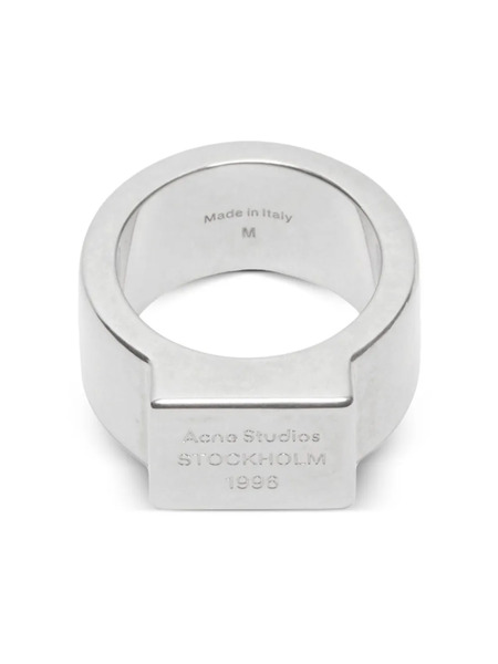 Acne Studios Anillo De Sello Con Logo Rectangular - Plateado 