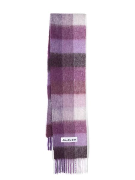  Acne Studios Bufanda A Cuadros - Morado 