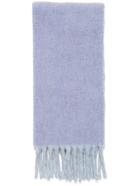  Acne Studios Bufanda Con Logo Y Flecos - Azul 