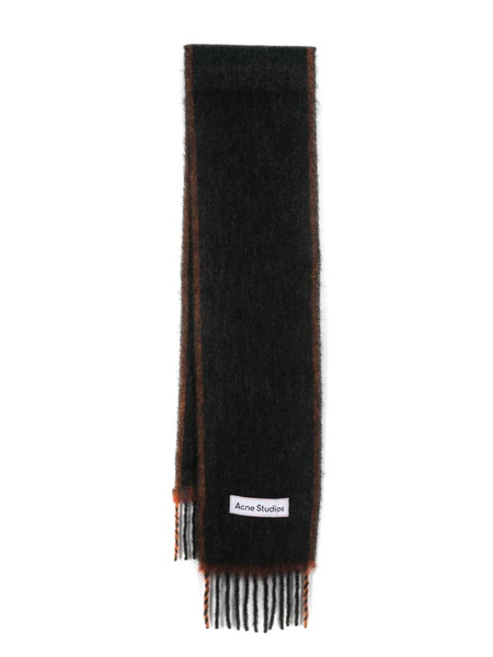  Acne Studios Bufanda Con Parche Del Logo - Negro 