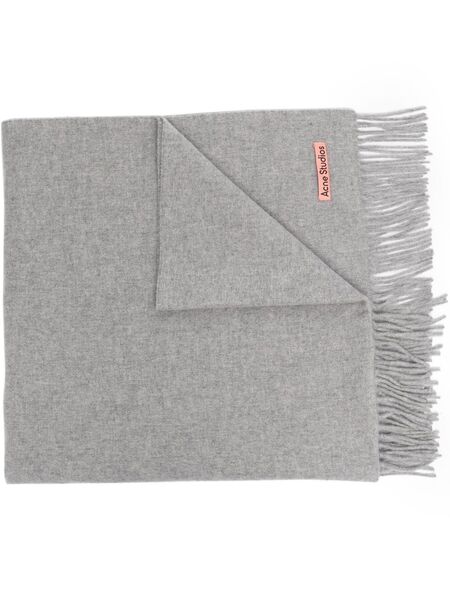  Acne Studios Bufanda Oversize Con Flecos - Gris 