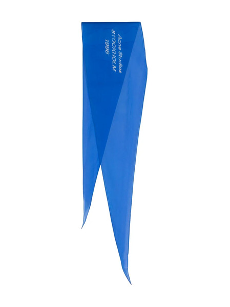  Acne Studios Fular Con Logo Estampado - Azul 
