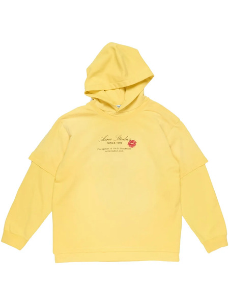  Acne Studios Sudadera Con Capucha Y Logo - Amarillo 