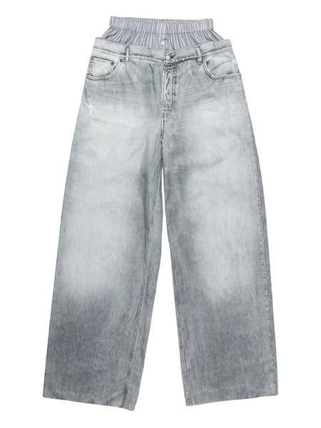  Acne Studios Vaqueros Con Capas Escalonadas - Gris 
