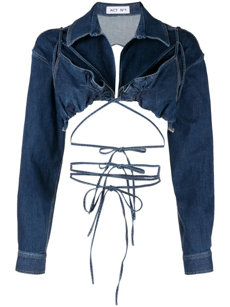  Act Nº1 Blusa Corta Vaquera - Azul 