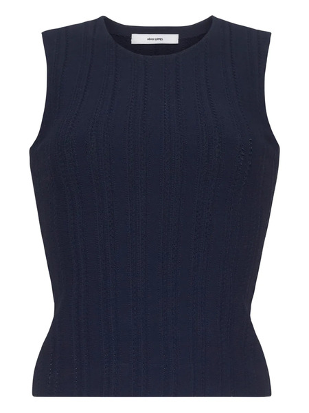  Adam Lippes Top Brynn Sin Mangas - Azul 