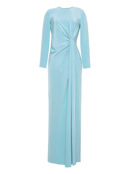  Adam Lippes Vestido Largo Drapeado De Seda - Azul 