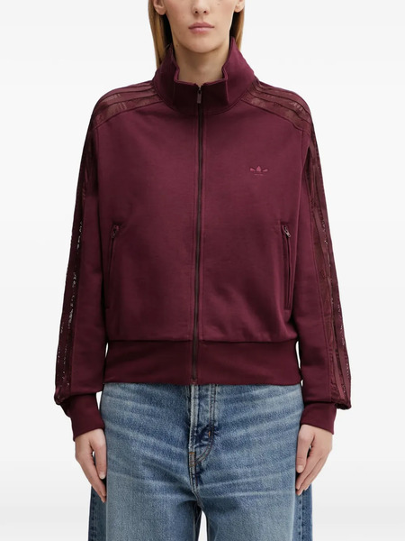  Adidas Firebird Lace-panel Zip Jacket - Rojo 