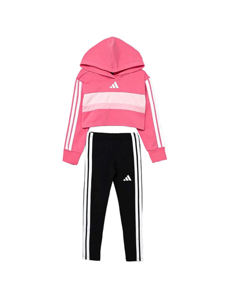 Adidas Kids Chándal A Rayas Con Capucha - Rosa 
