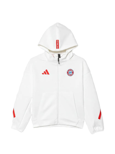  Adidas Kids Sudadera Fc Bayern Anthem Con Capucha - Blanco 