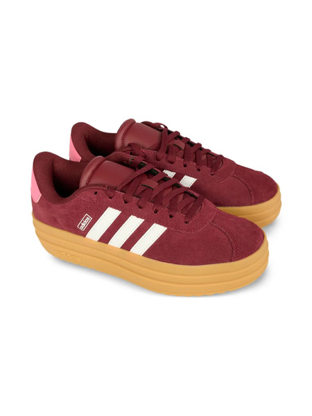 Adidas Kids Zapatillas Con Plataforma A Rayas - Rojo 
