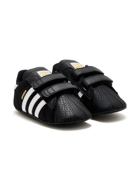  Adidas Kids Zapatos Primeros Pasos Superstar Con Cierre Autoadherente - Negro 