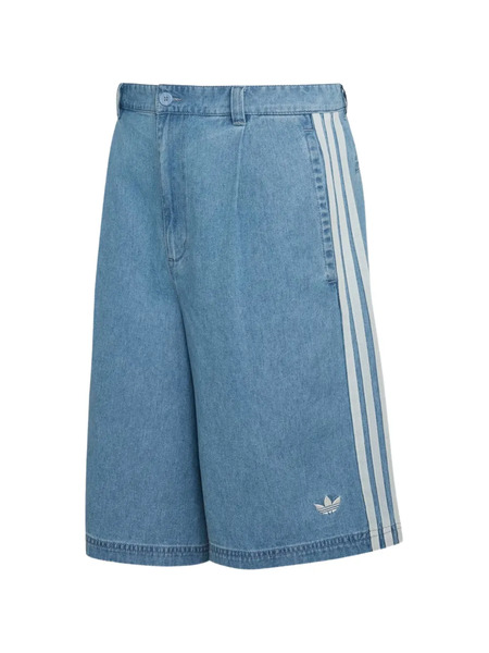  Adidas Side-stripe Denim Shorts - Azul 