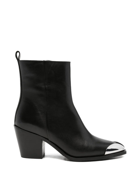  Adrianna Feretti Botines Con Puntera Metalizada - Negro 