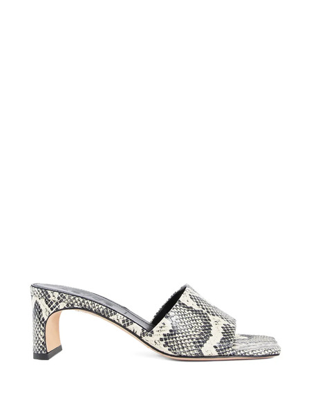  Aeyde Mules Jeanie Con Estampado De Serpiente - Gris 