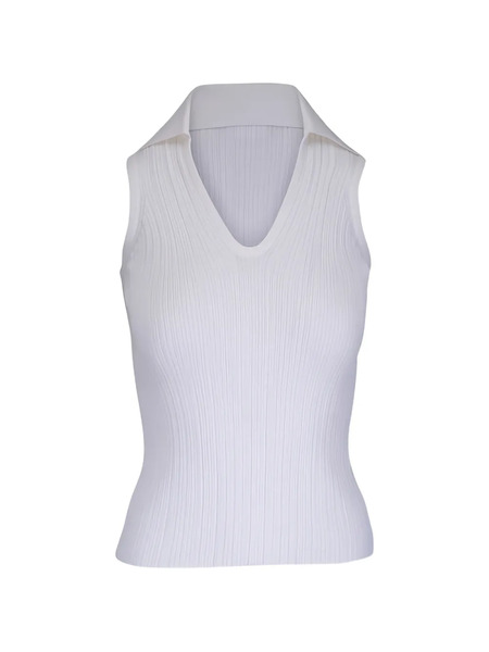 Agnona Top Sin Mangas - Blanco 
