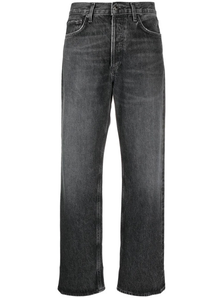  Agolde Vaqueros Capri De Talle Alto - Negro 