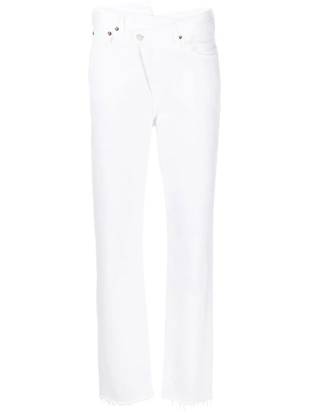 Agolde Vaqueros Slim Con Diseño Cruzado - Blanco 
