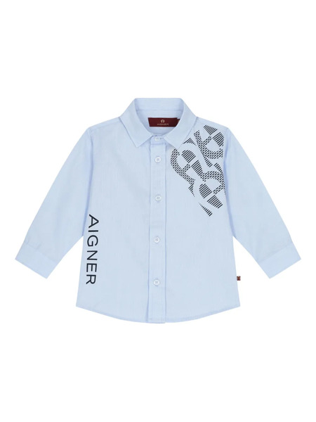  Aigner Kids Camisa Con Estampado Gráfico - Azul 