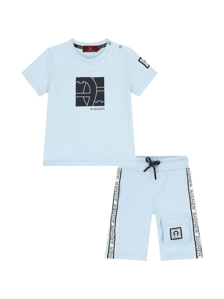  Aigner Kids Chándal Con Logo Estampado - Azul 