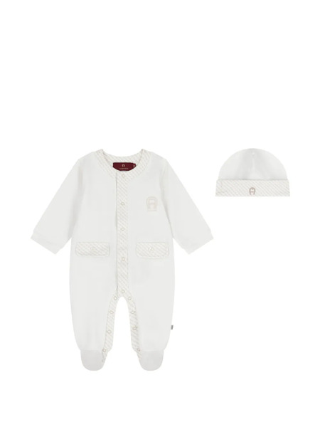  Aigner Kids Pelele Con Logo - Blanco 