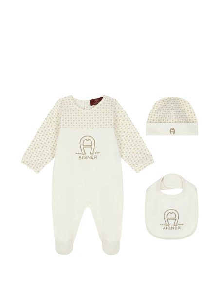  Aigner Kids Set De Pelele Con Logo Estampado - Neutro 