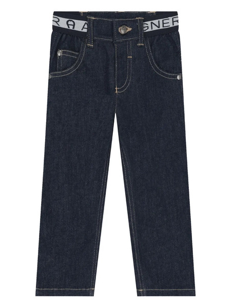  Aigner Kids Vaqueros Con Aplique Del Logo - Azul 