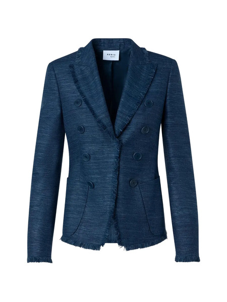  Akris Punto Blazer Con Doble Botonadura - Azul 