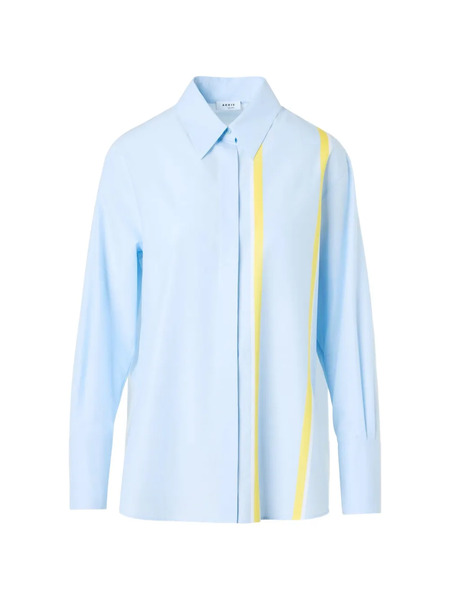 Akris Punto Camisa De Manga Larga - Azul 