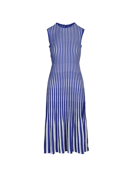  Akris Vestido Midi A Rayas - Azul 