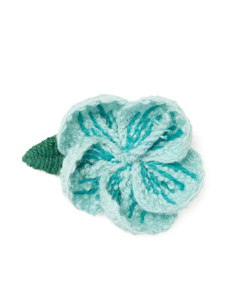  Alanui Broche Hibiscus Bordado - Verde 