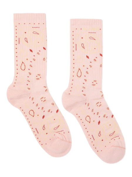  Alanui Calcetines Con Estampado De Bandana - Rosa 