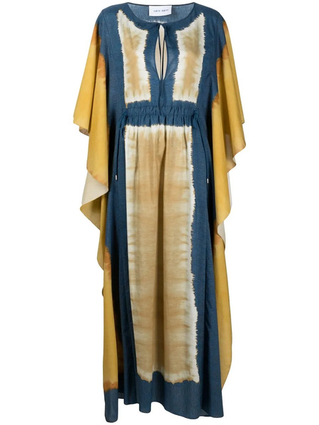  Alberta Ferretti Caftán Con Estampado Abstracto - Azul 