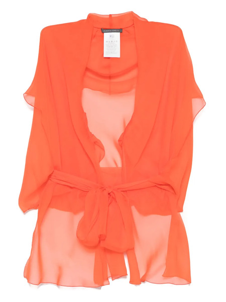  Alberta Ferretti Chaqueta De Seda - Naranja 