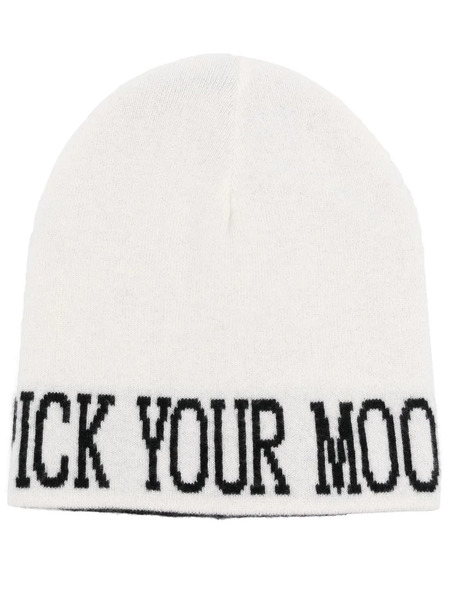  Alberta Ferretti Gorro Con Eslogan - Blanco 