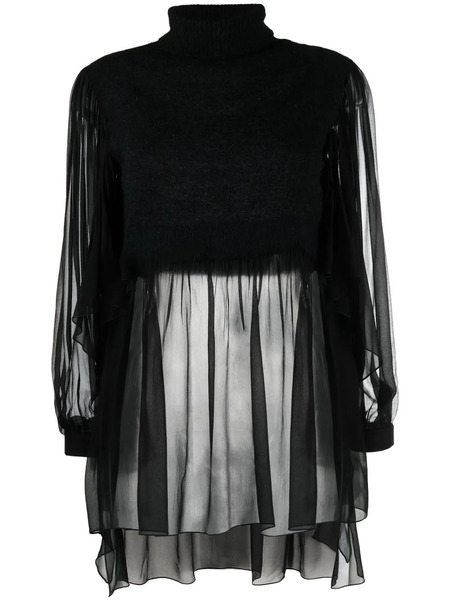  Alberta Ferretti Jersey Con Paneles - Negro 
