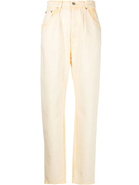  Alberta Ferretti Vaqueros Tapered Con Efecto Desgastado - Amarillo 