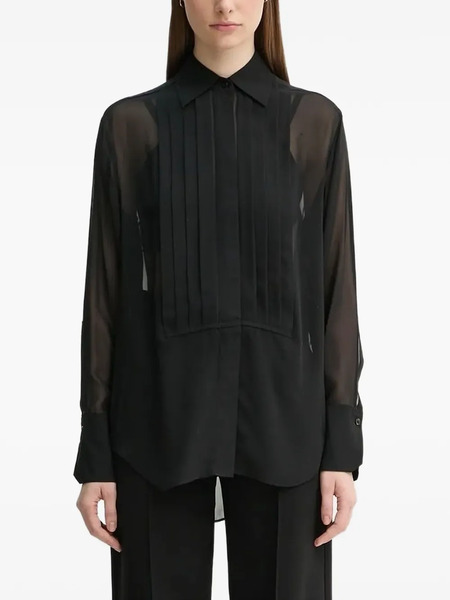  A.l.c. Blusa Con Efecto Translúcido - Negro 