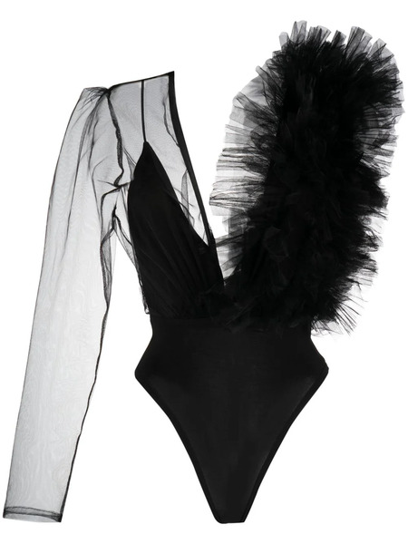  Alchemy Body Con Volantes - Negro 