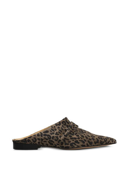  Alchimia Mules Fruncidos Con Estampado De Leopardo - Marrón 