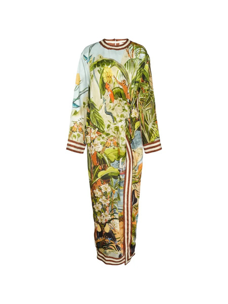  Alemais Vestido Largo Con Estampado Tropical - Verde 
