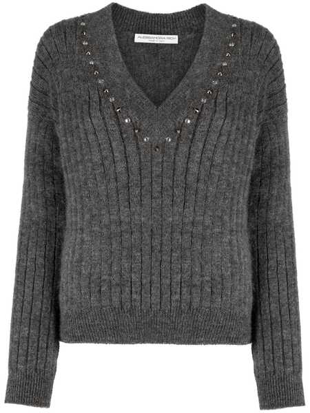  Alessandra Rich Jersey Con Apliques - Gris 