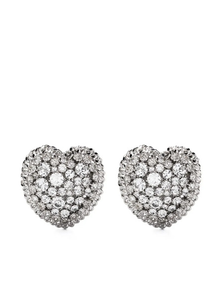 Alessandra Rich Pendientes Heart - Plateado 