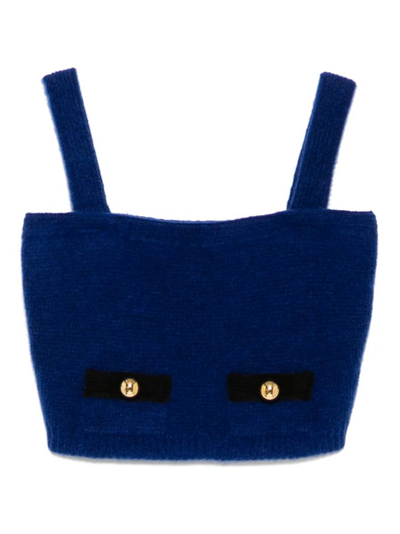  Alessandra Rich Top De Punto - Azul 